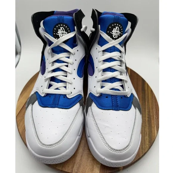 Nike Air Flight Huarache Men's Size 13 OG White Varsity Royal Lyon Blue 0364 - Picture 2 of 9